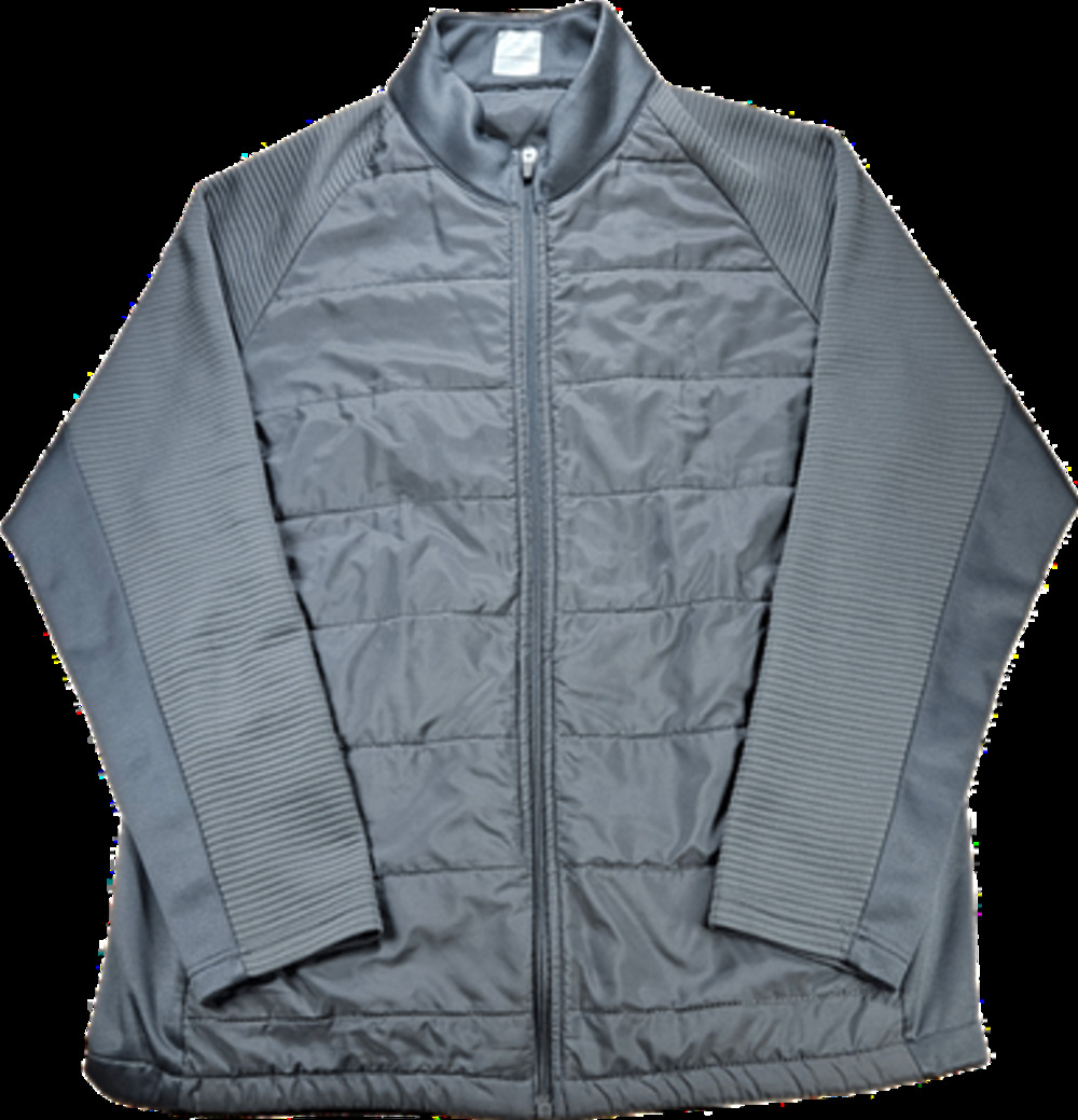 Callaway Jacket Men's Gray L Quilted Ribbed Full Zip Activewear